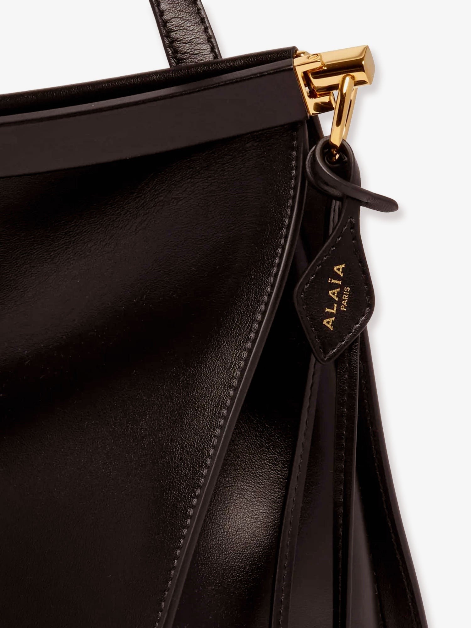 ALAIA East West leather bag with engraved logo