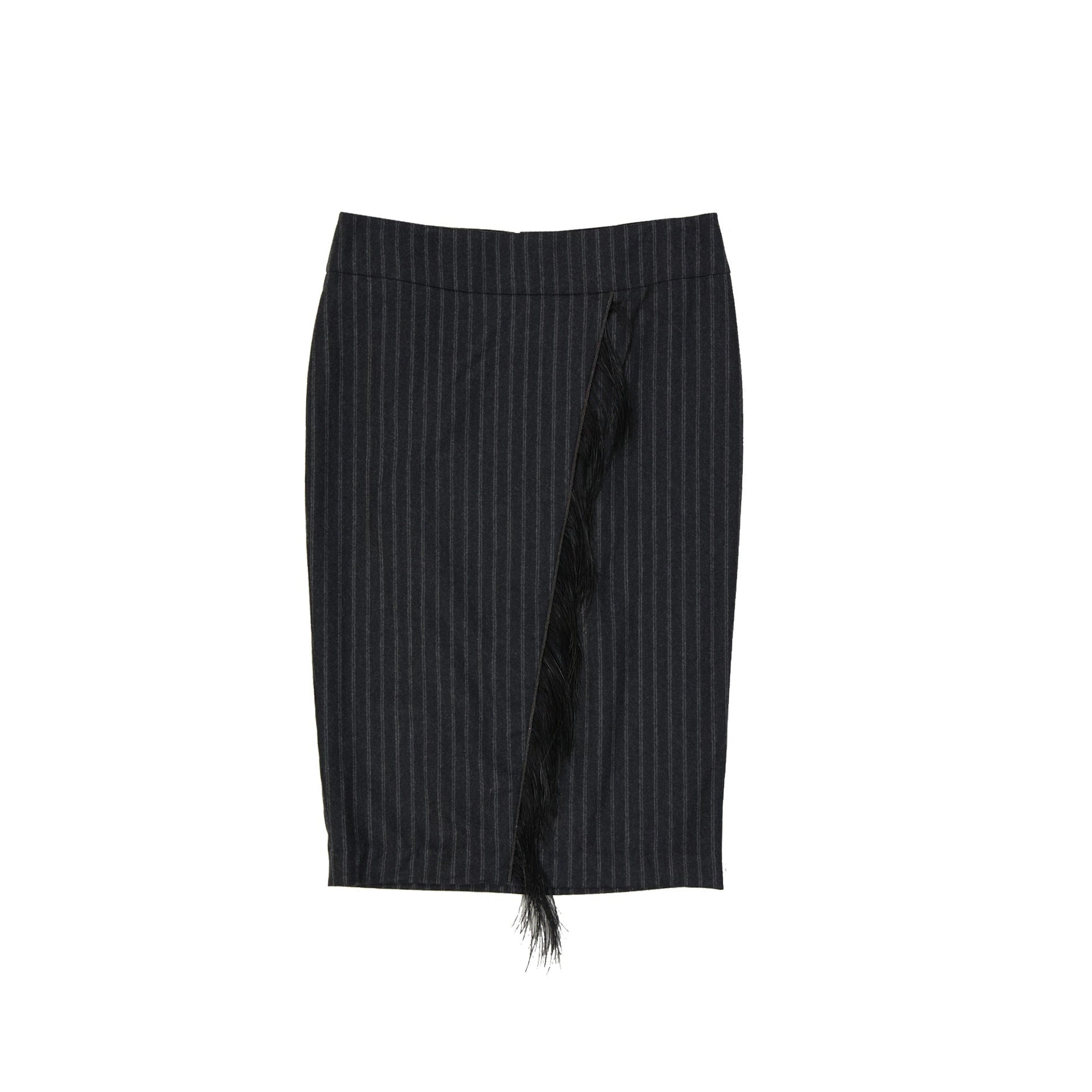 Brunello Cucinelli Wool Striped Skirt