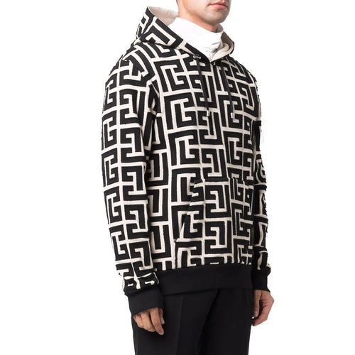 Balmain Monogrammed Hooded Sweatshirt – Siebentaschen