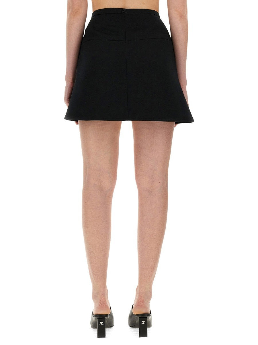 COURREGES "ELLIPSE" MINI SKIRT
