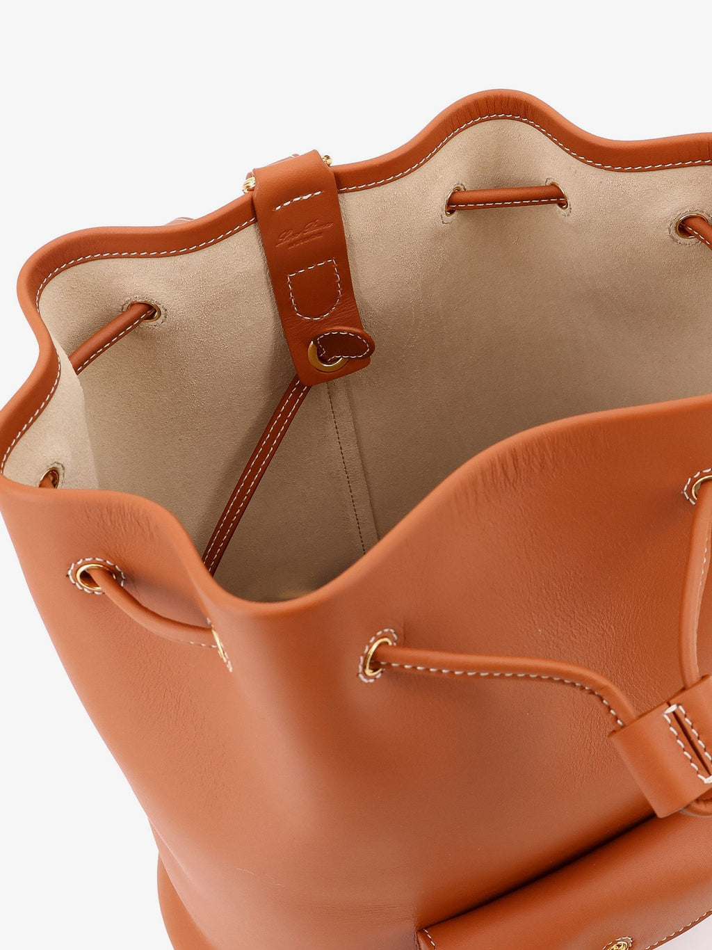 LORO PIANA Extra Drawstring L27 leather backpack