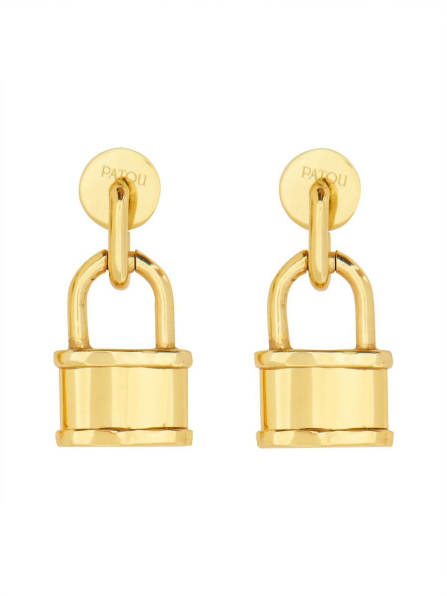 PATOU EXTRA SMALL EARRINGS WITH PADLOCK