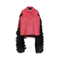 Maison Margiela Faux Fur Trimmed Leather Cape Jacket – Siebentaschen