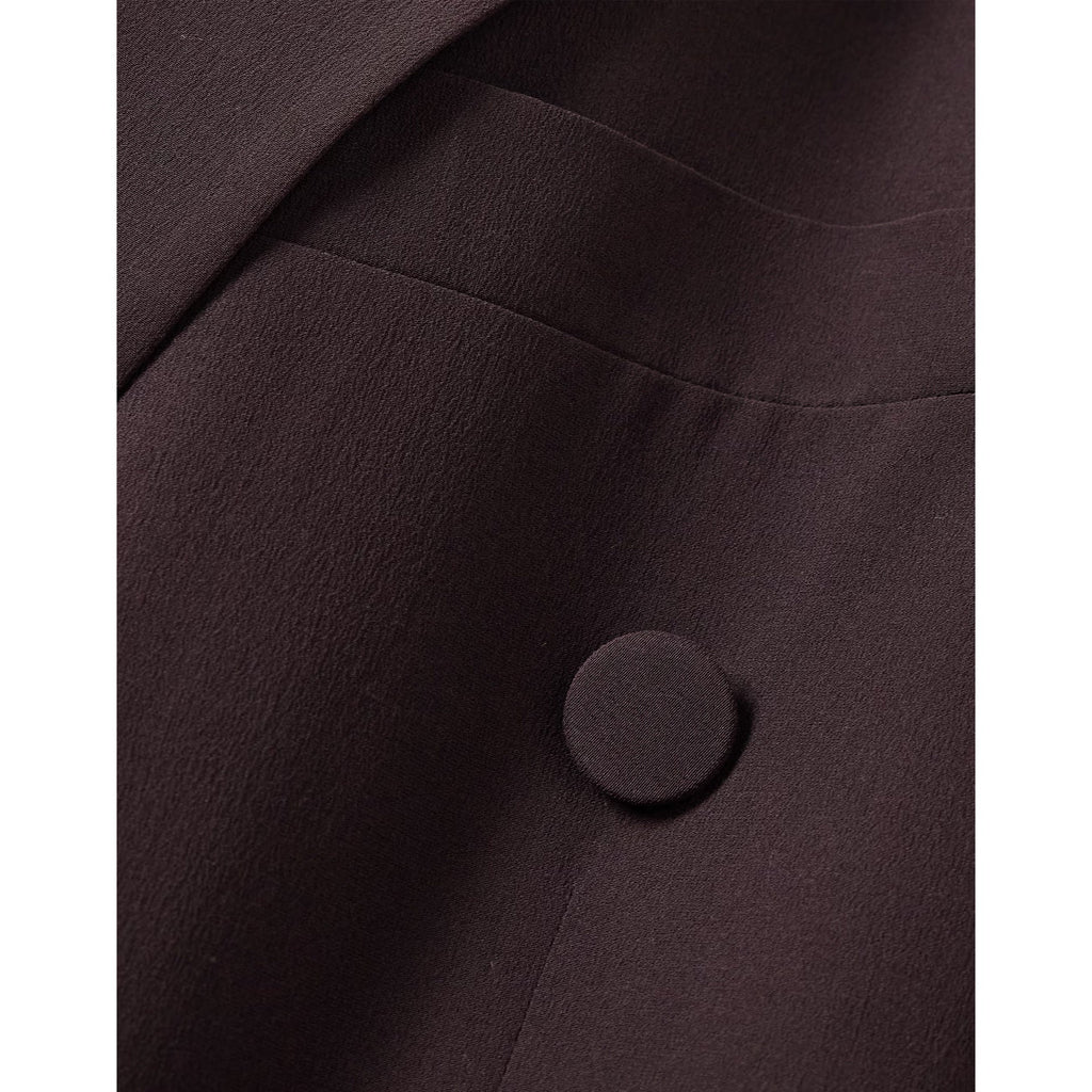 Saint Laurent Double-Breasted Silk-Crepe Blazer