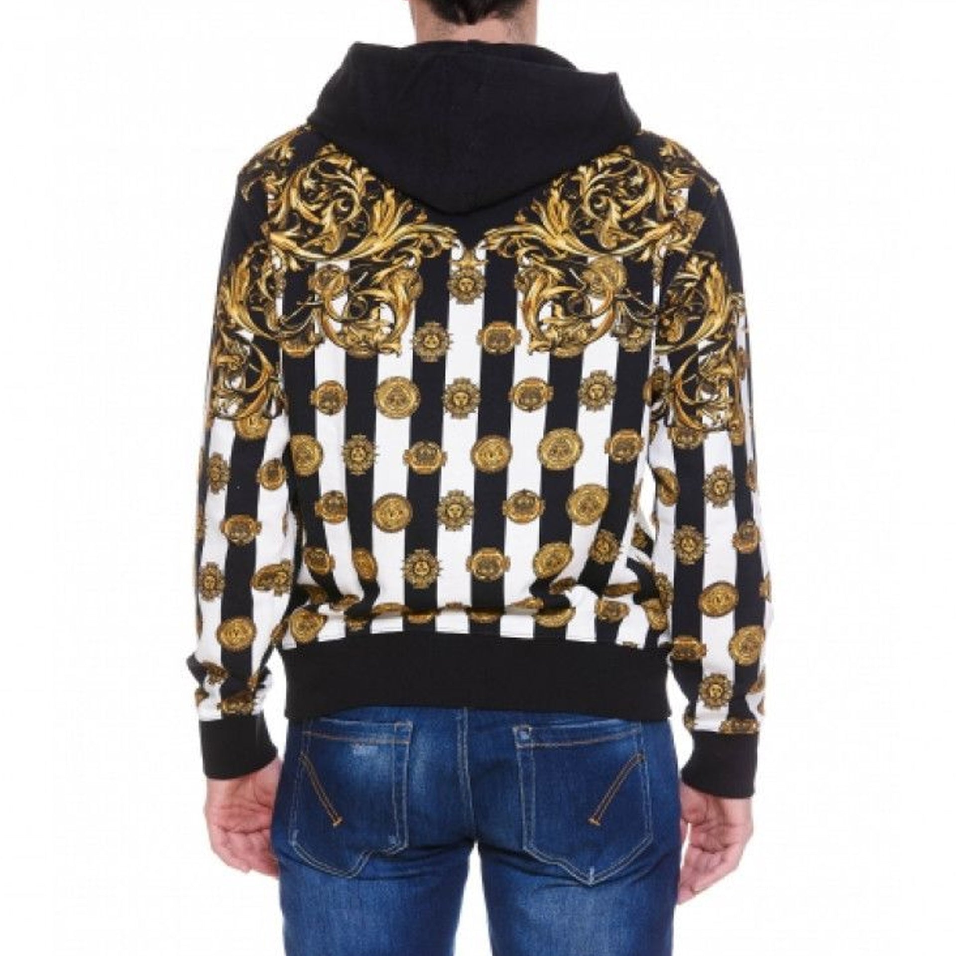 Versace Jeans Couture Printed Hooded Sweatshirt