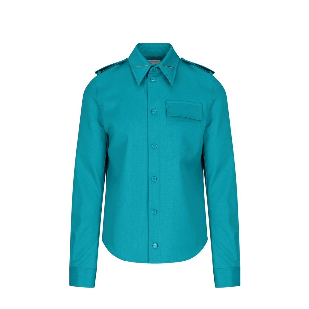 Bottega Veneta Grain De Poudre Wool Shirt – Siebentaschen