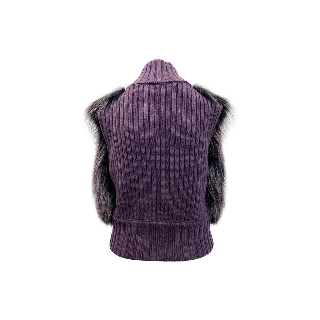 Fabiana Filippi Fox Fur Knitted Vest Jacket – Siebentaschen