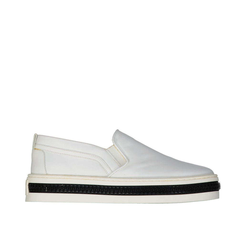 Sergio Rossi Leather Slip-Op Sneakers