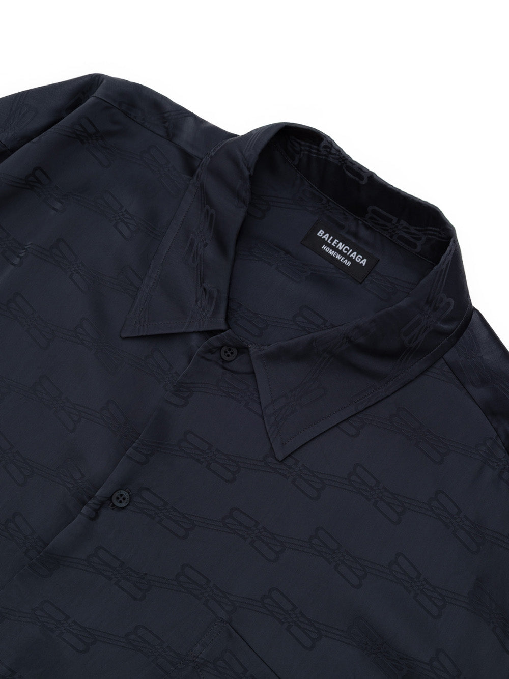 Balenciaga Dark Grey Allover Logo Oversized Homewear Shirt – Siebentaschen