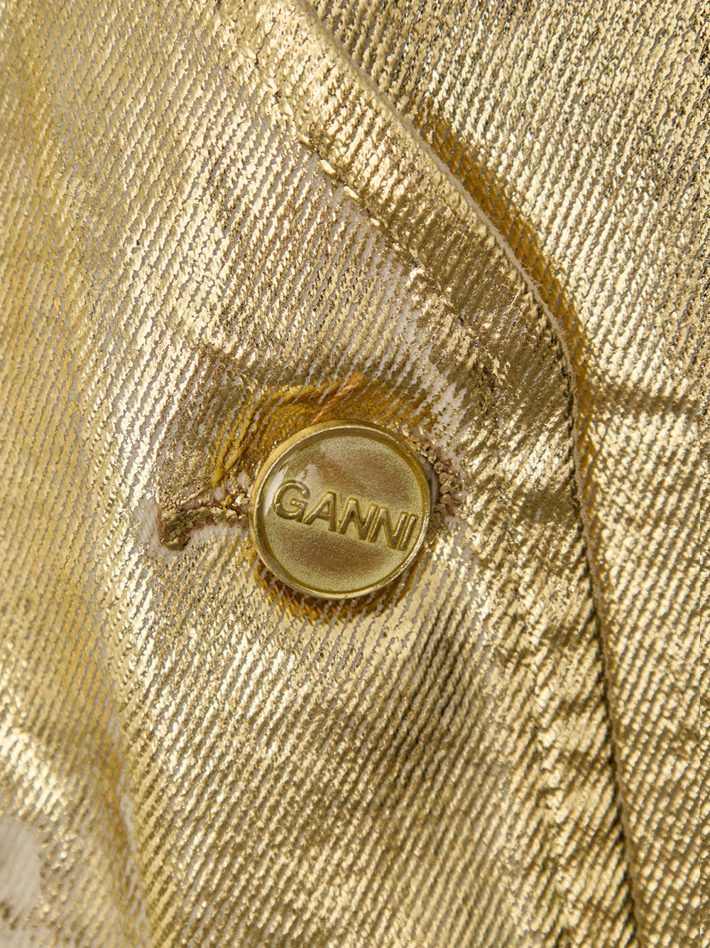 Ganni Gold Coated Gilet