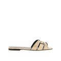 Saint Laurent Tribute Eel Leather Flat Sandals