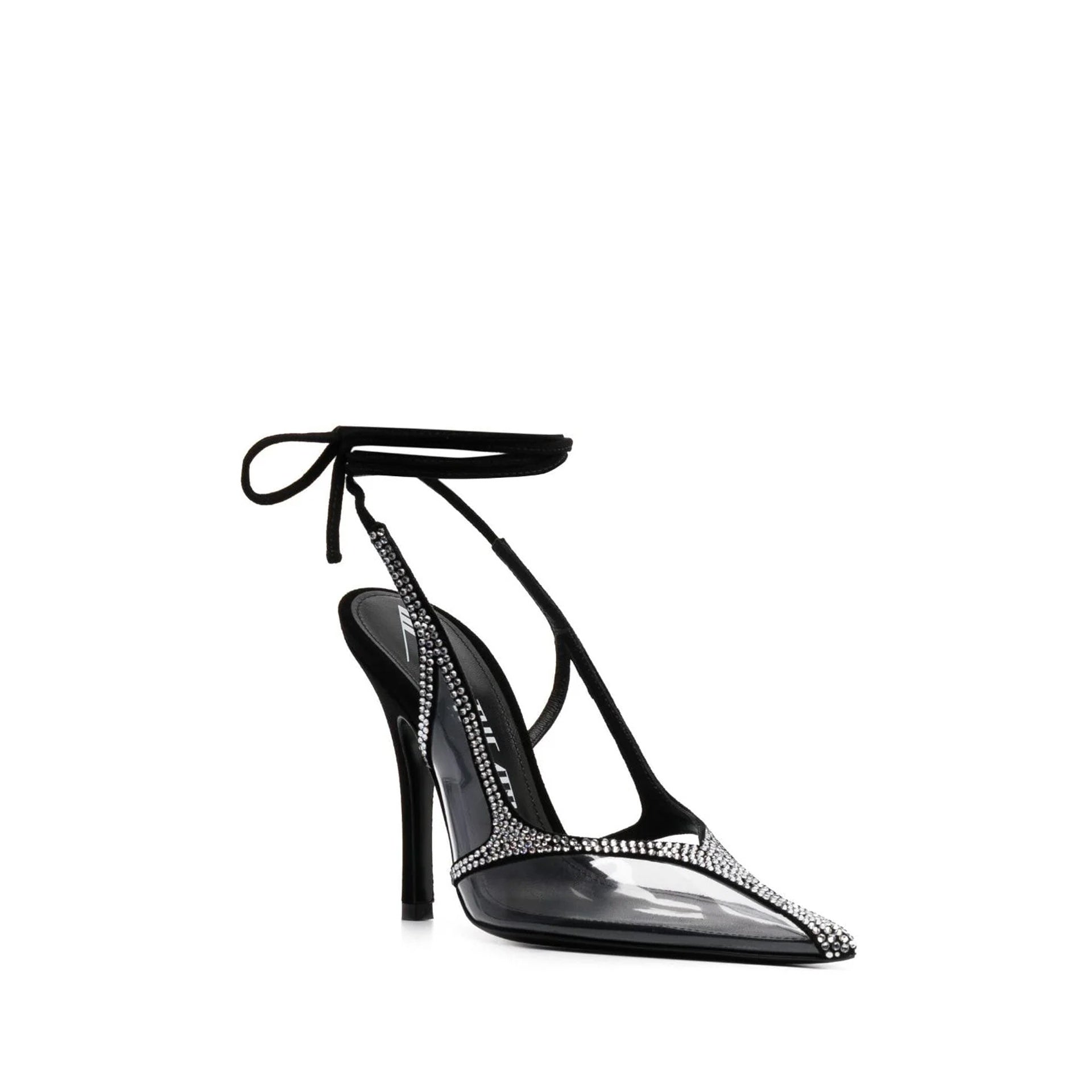 The Attico Venus Chrome Slingback Pumps