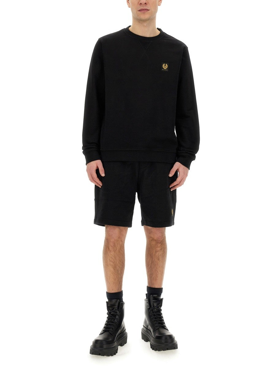 BELSTAFF SWEATSHIRT WITH LOGO PATCH