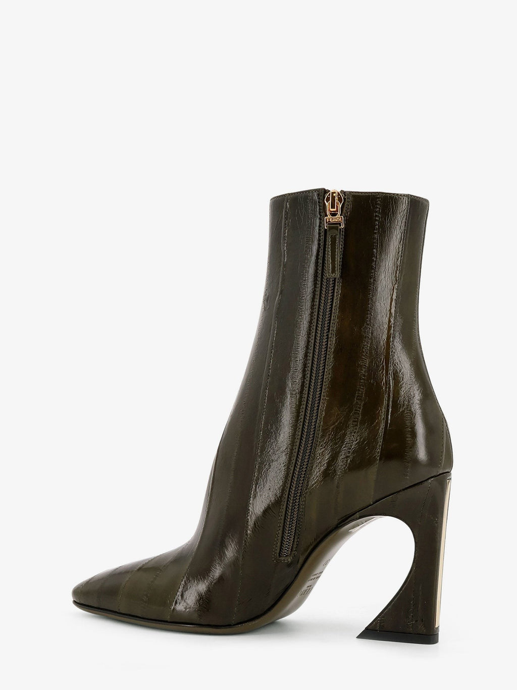 Fendi Fendi Arco hagfish leather ankle boots