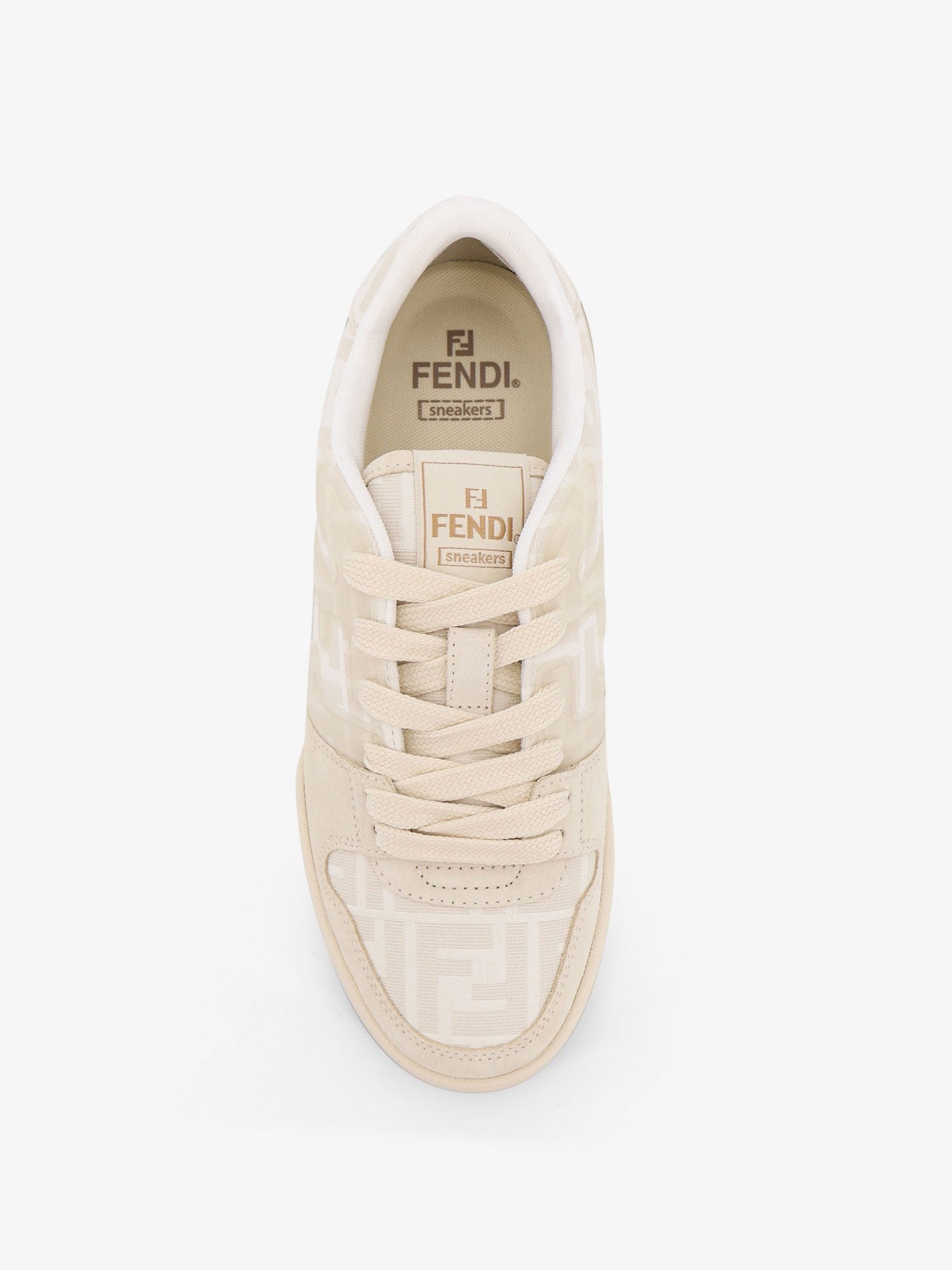 Fendi Fendi Match FF Jacquard and leather sneakers