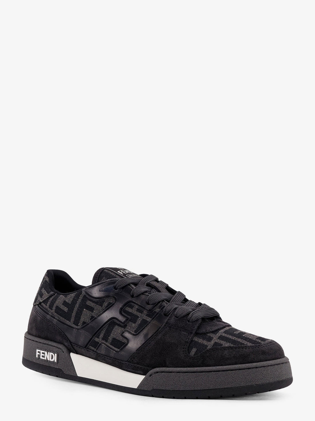 Fendi Fendi Match FF Jacquard and suede sneakers