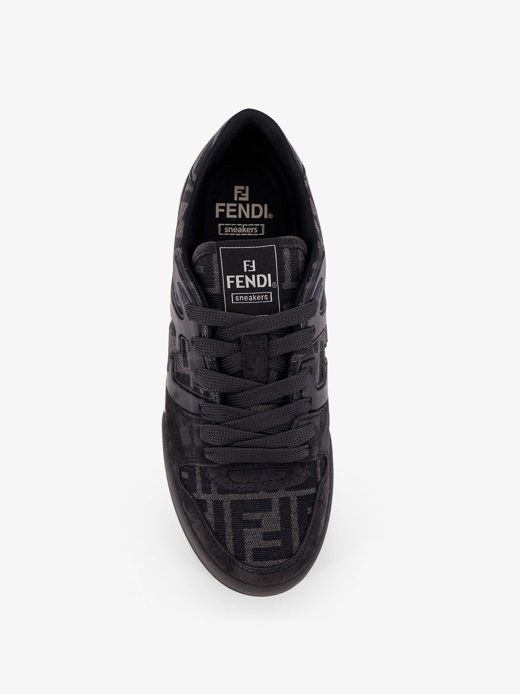 Fendi Fendi Match FF Jacquard and suede sneakers