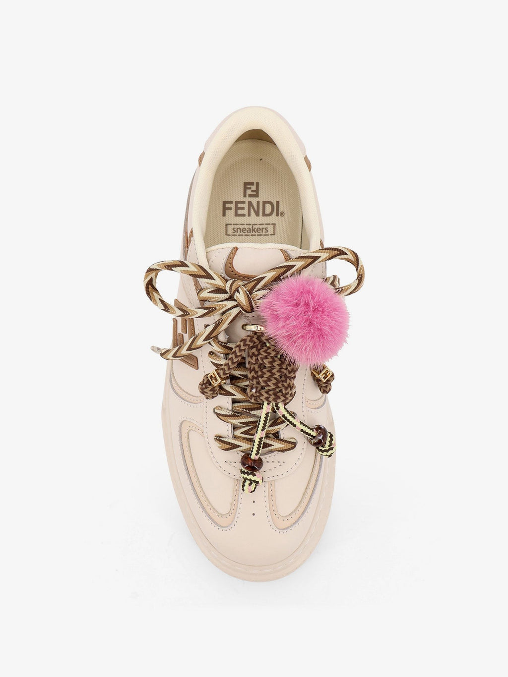 Fendi Fendi Match leather platform sneakers with charms
