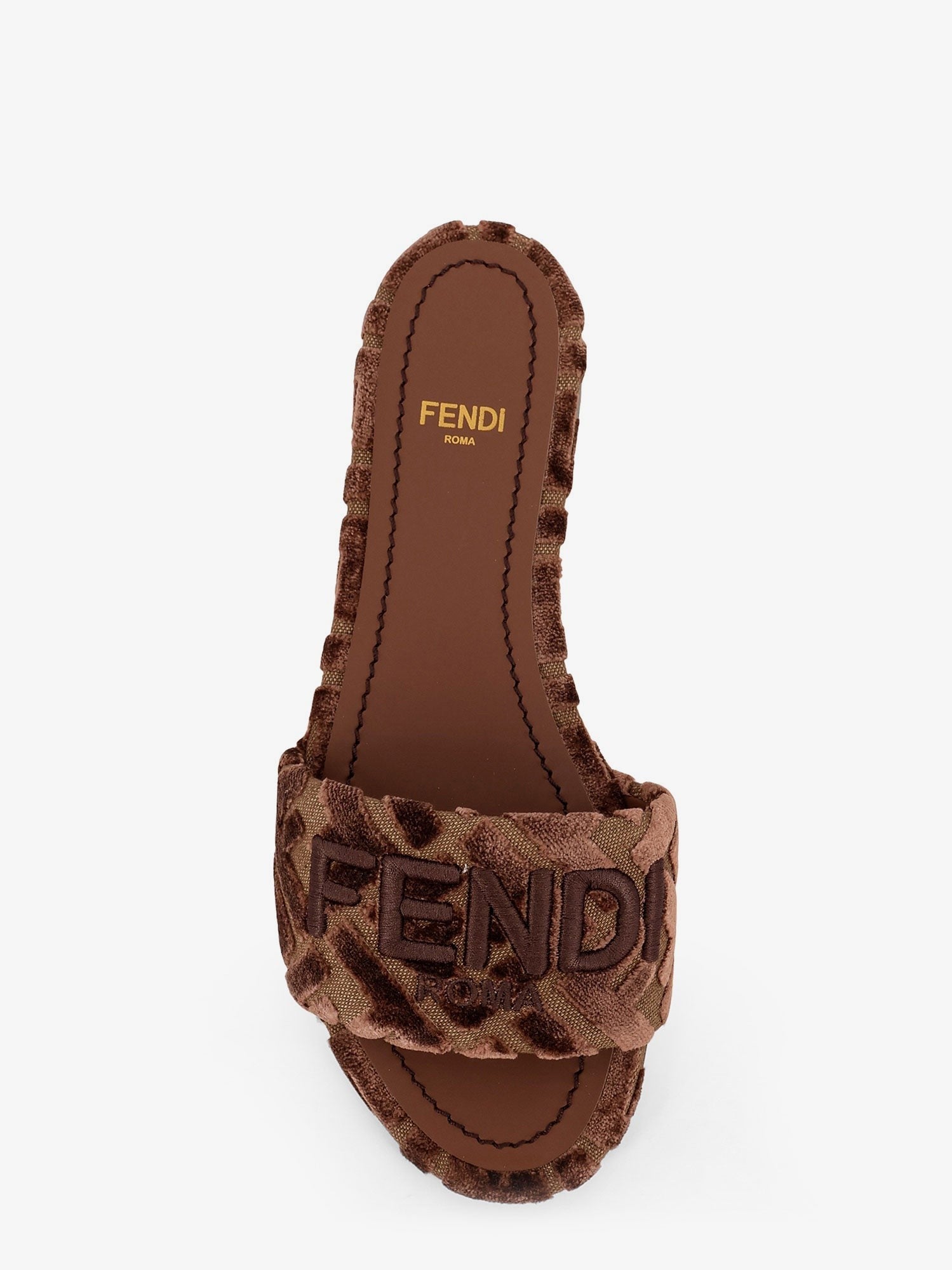 Fendi Fendi Sunshinew velvet slide