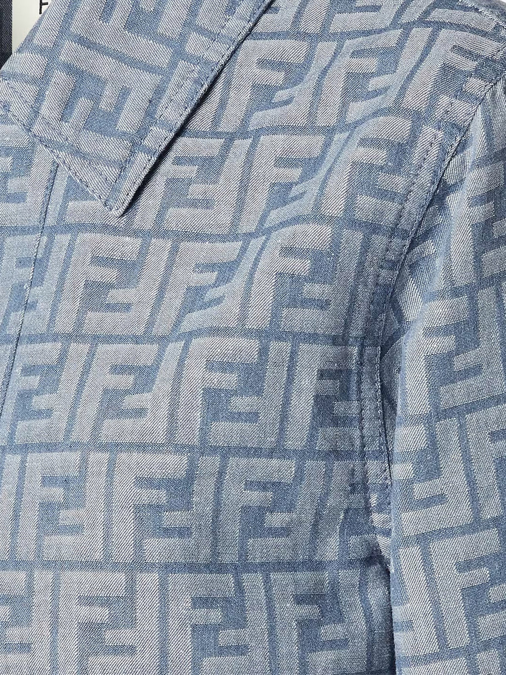 Fendi FF cotton and linen shirt/jacket