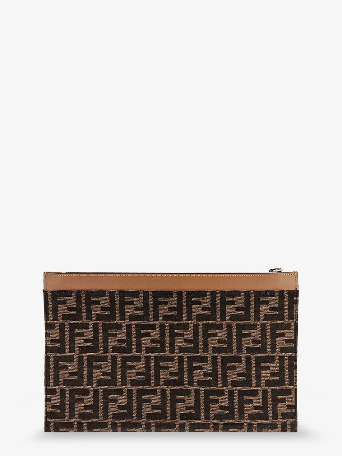 Fendi FF Jacquard Fabric Medium Flat Pouch