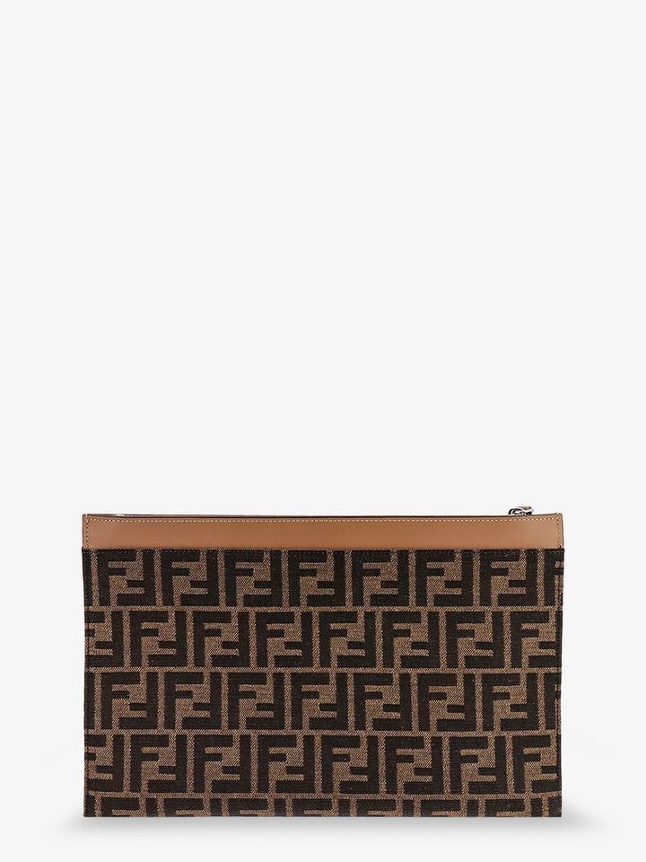 Fendi FF Jacquard Fabric Medium Flat Pouch