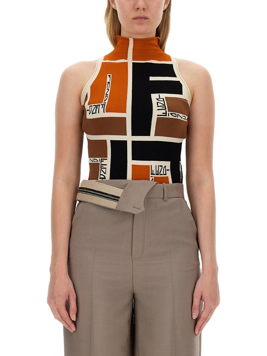 Fendi FF PUZZLE PATTERN TOP