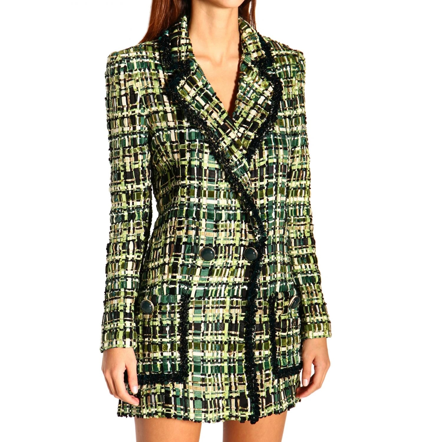 Elisabetta Franchi Formal Jacket Green Woman