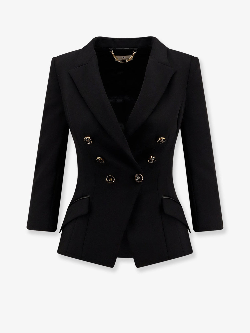 Elisabetta Franchi Fitted blazer with logoed buttons