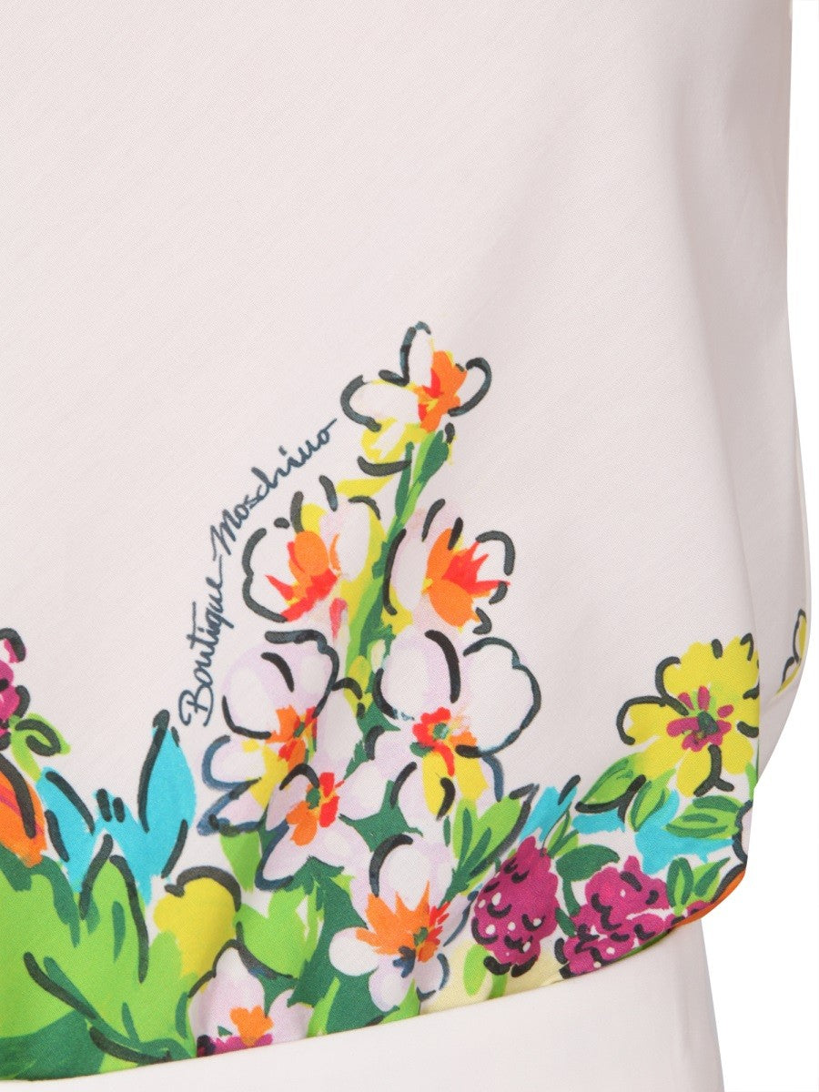 Boutique Moschino FLOWER AND FRUIT PRINT TOP