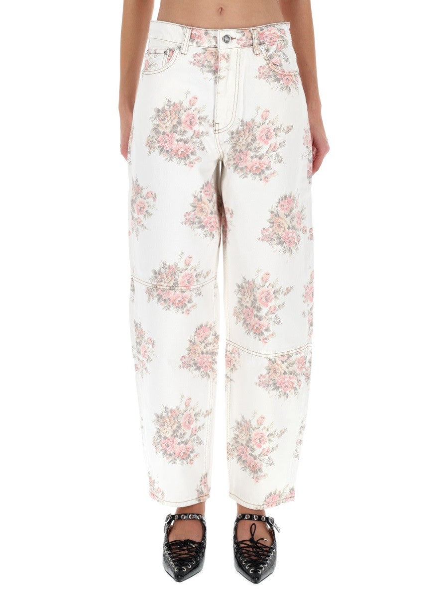 GANNI FLOWER JEANS