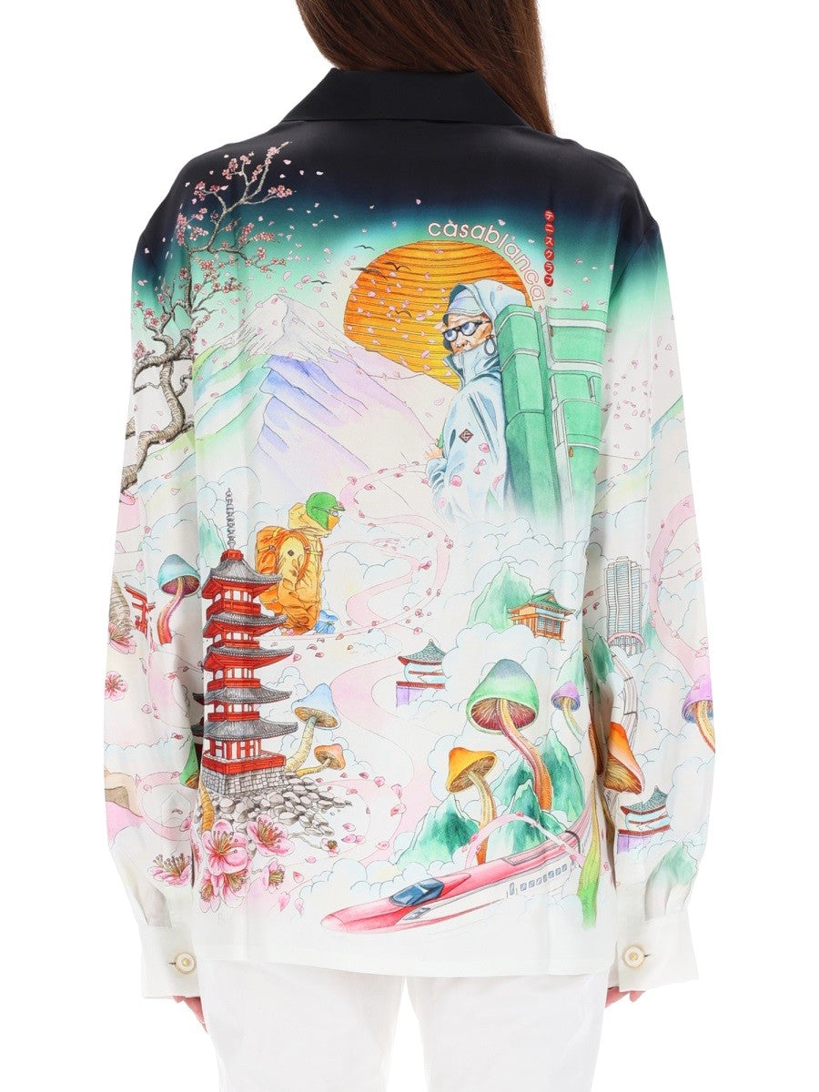 CASABLANCA "FLOWER" PRINT SHIRT