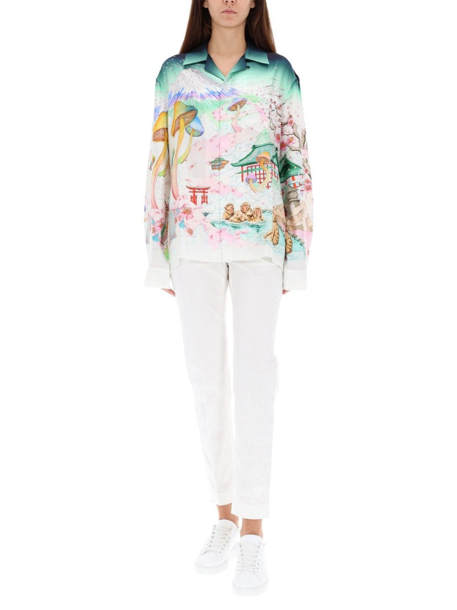 CASABLANCA "FLOWER" PRINT SHIRT