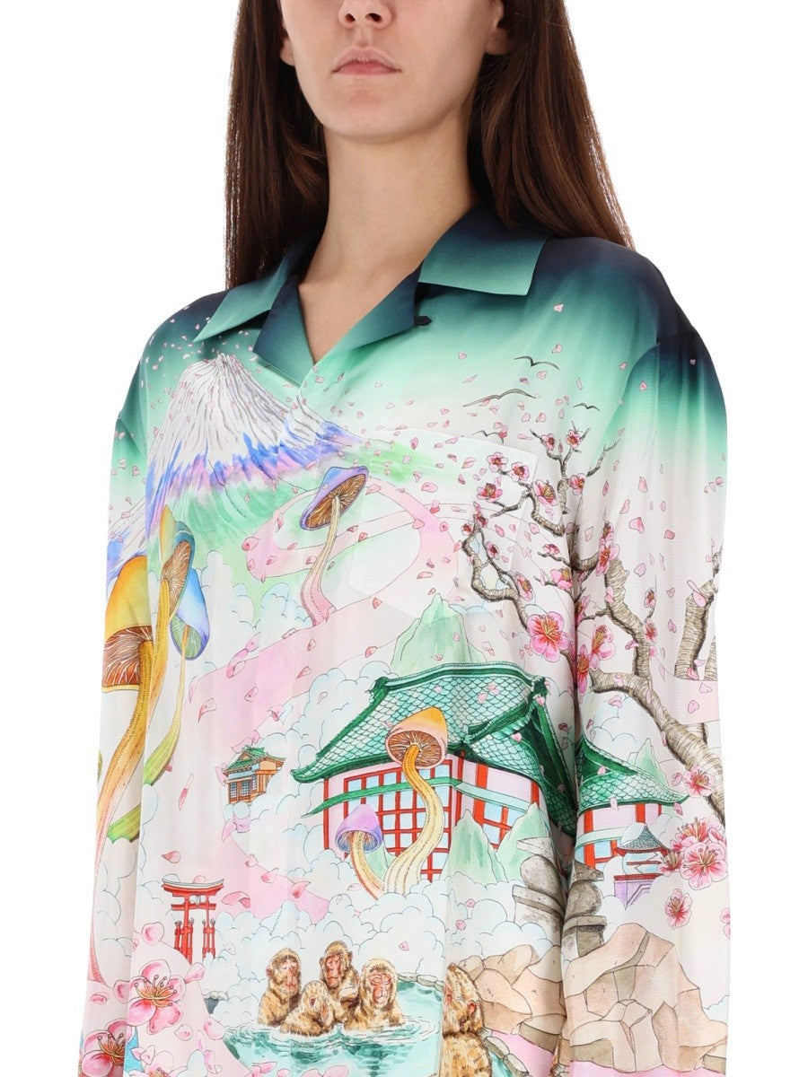 CASABLANCA "FLOWER" PRINT SHIRT