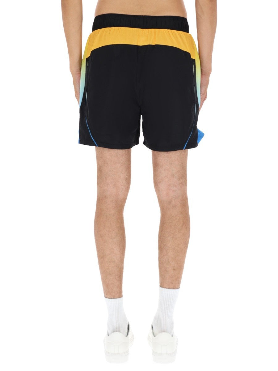 CASABLANCA "FOOTBALL WINDBREAKER" SHORTS