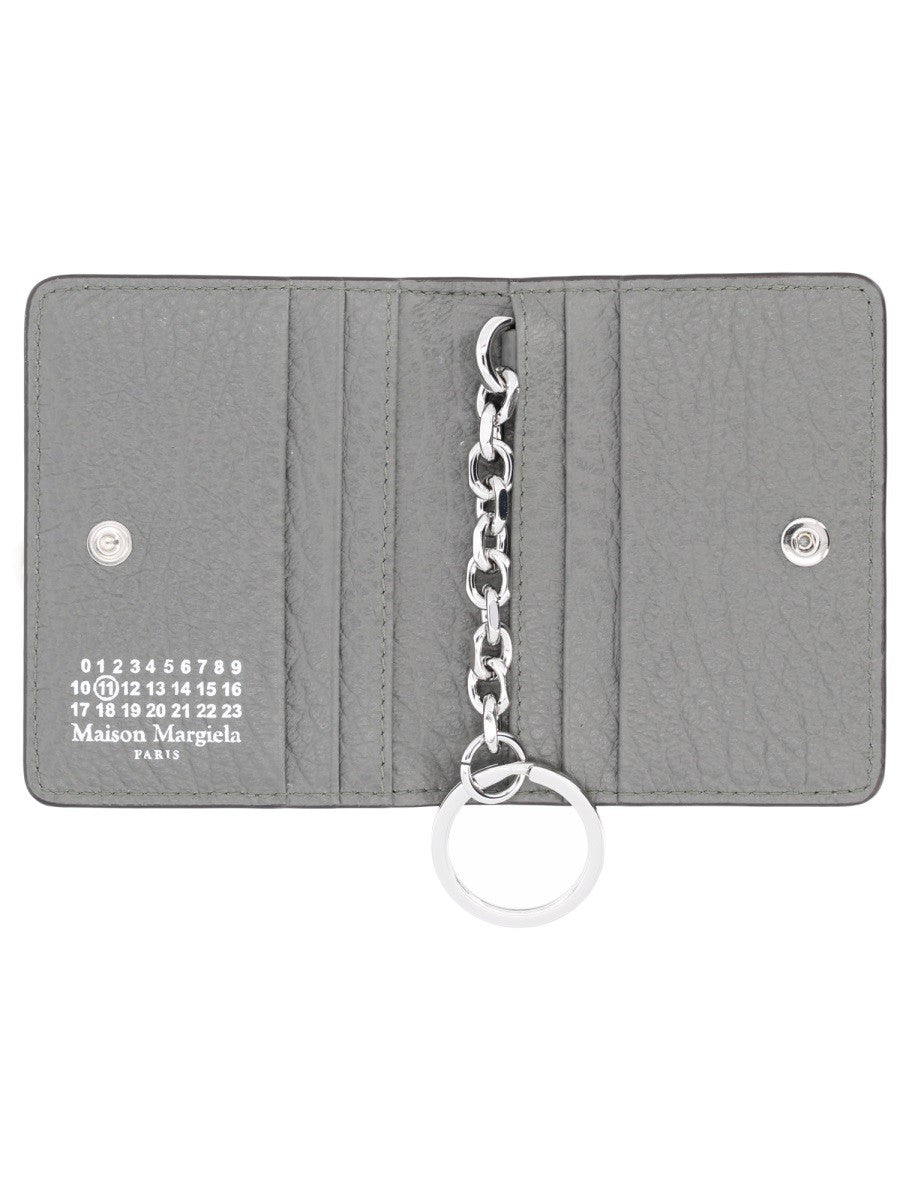 Maison Margiela "FOUR STITCHES" CARD HOLDER WITH KEY RING