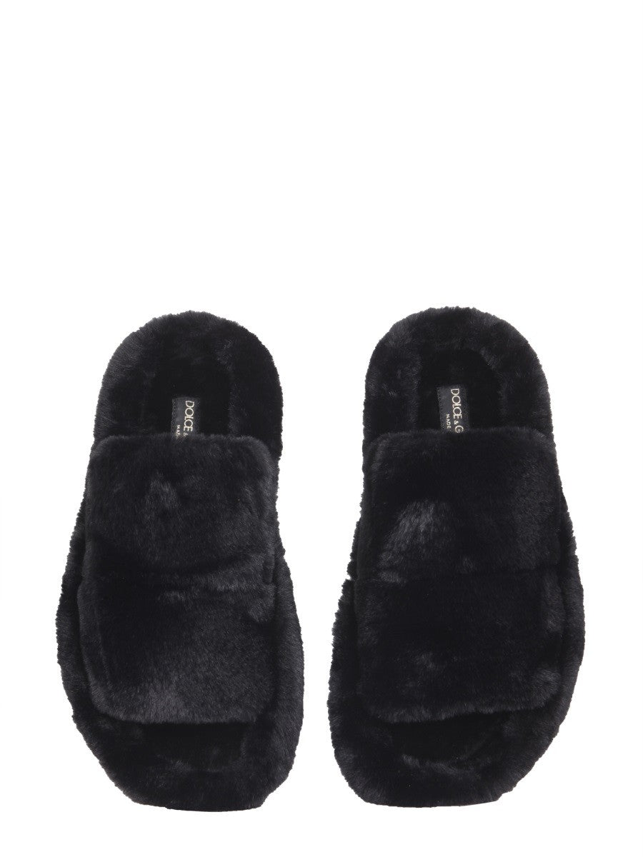 Dolce &amp; Gabbana - PELZSANDALEN