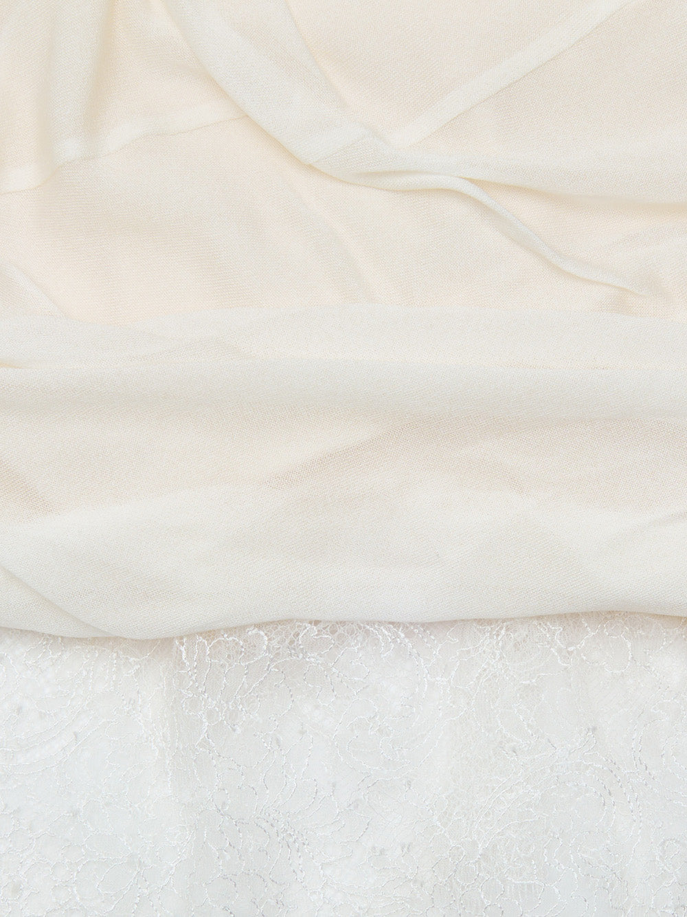 Tom Ford White Draped Skirt with Lace Detail