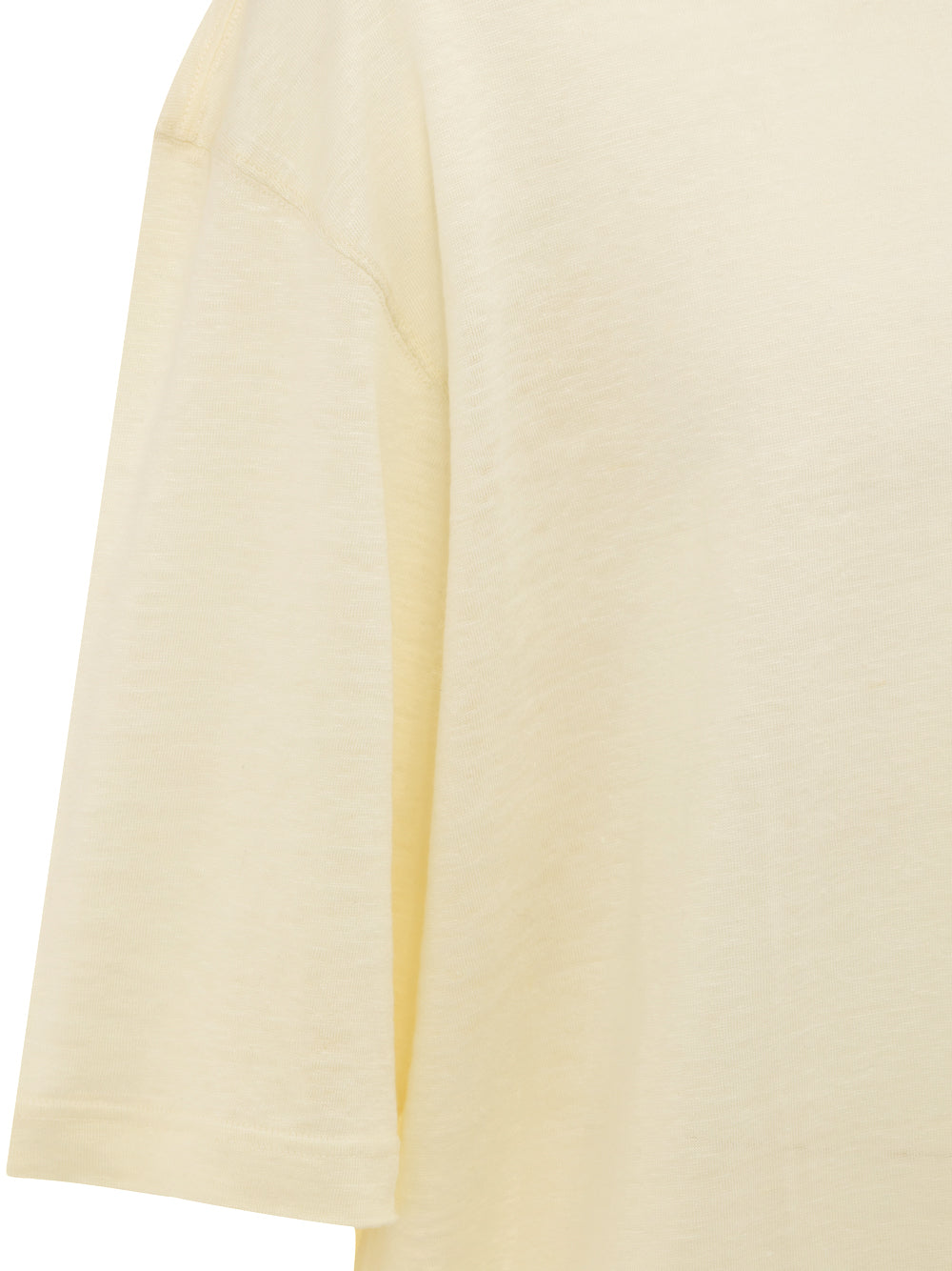 Corneliani Light Yellow Short Sleeve Linen T-Shirt