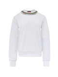 Gucci White Sweatshirt with Jewel Neckline – Women – Siebentaschen