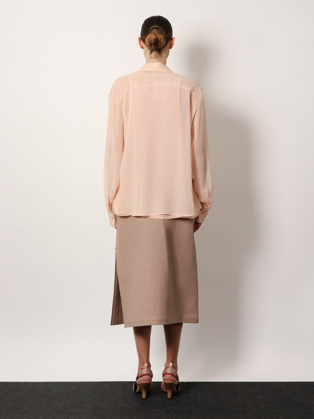 Fendi Georgette top with rhinestones and sequins embroidery