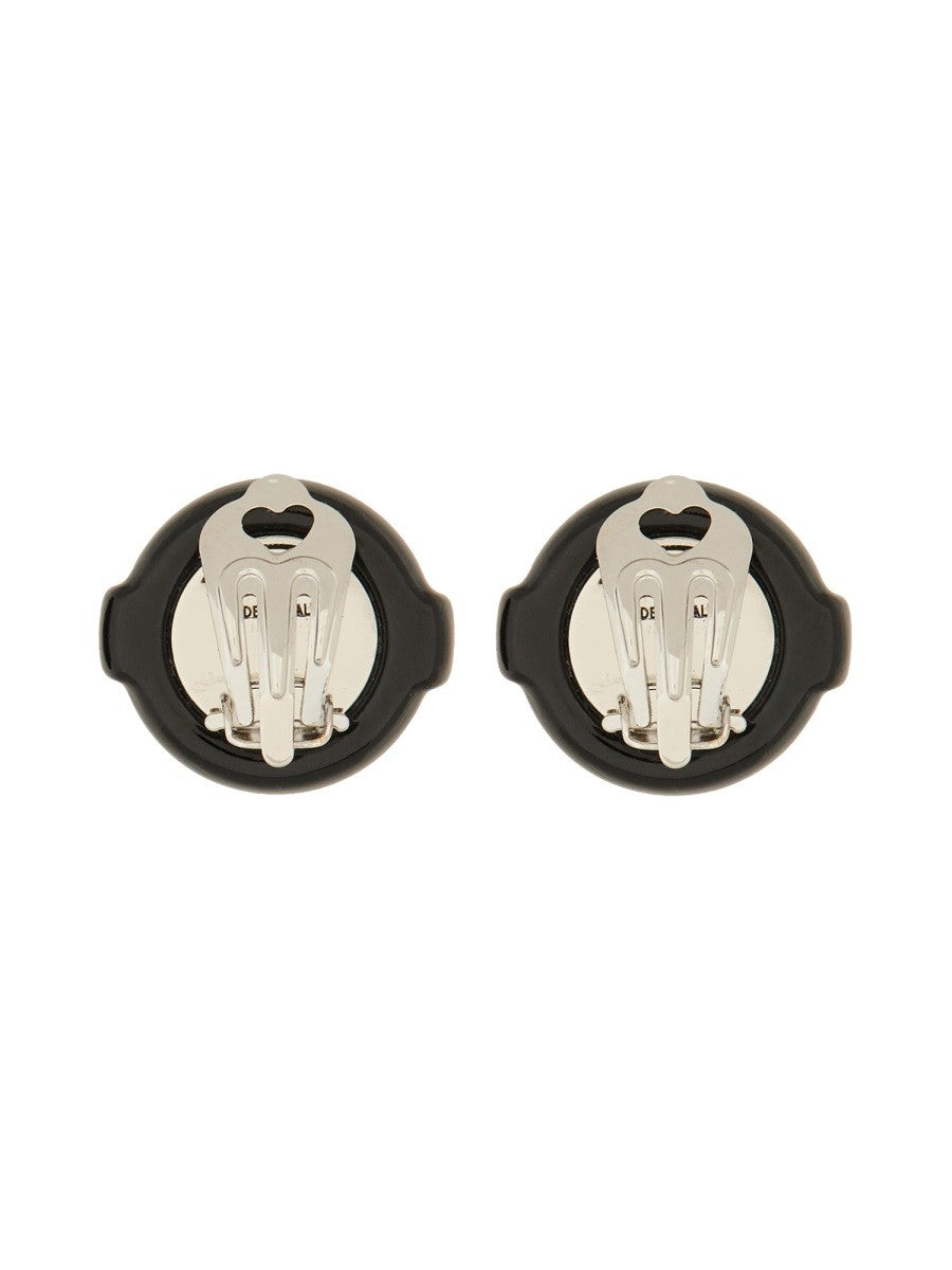 FIORUCCI GLOSSY BLACK MINI LOLLIPOP EARRING