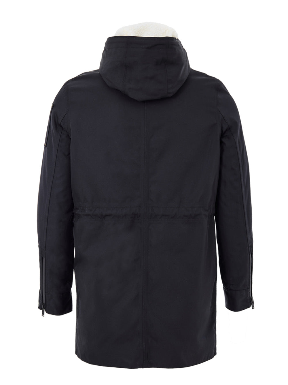 Drawstring Parka in Black with Sheep Fur Moose Knuckles