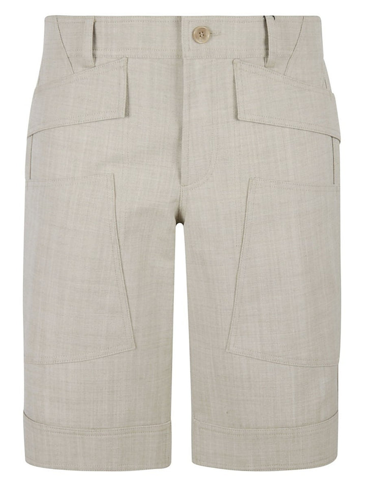 Burberry GRAIN DE POUDRE WOOL BERMUDA SHORTS