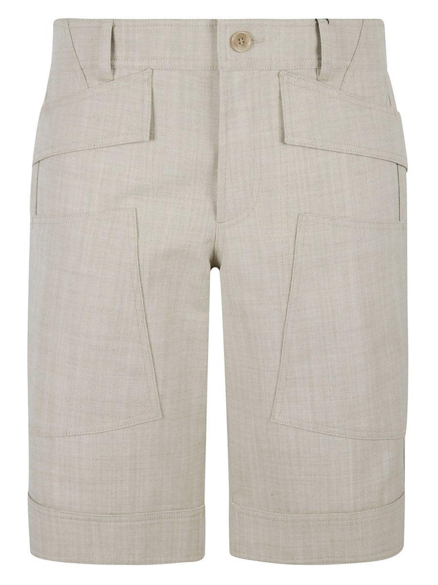 Burberry GRAIN DE POUDRE WOOL BERMUDA SHORTS