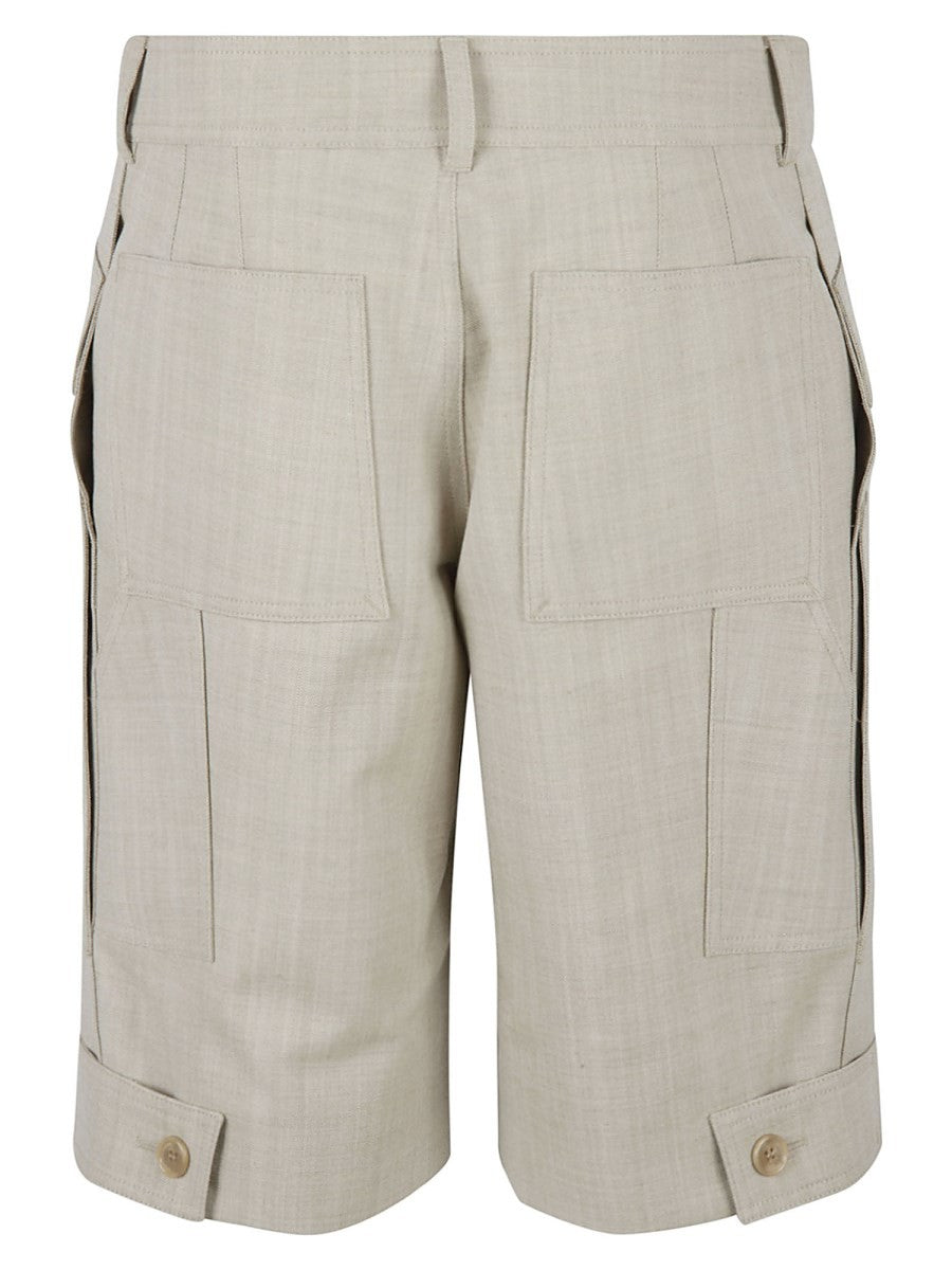Burberry GRAIN DE POUDRE WOOL BERMUDA SHORTS