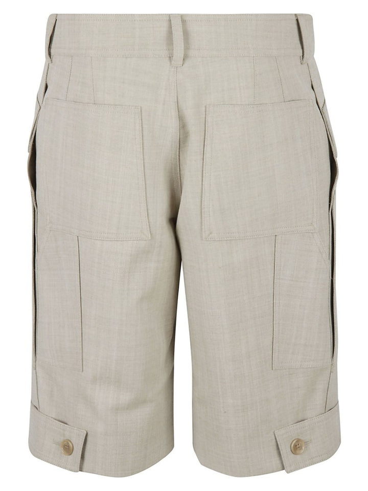 Burberry GRAIN DE POUDRE WOOL BERMUDA SHORTS