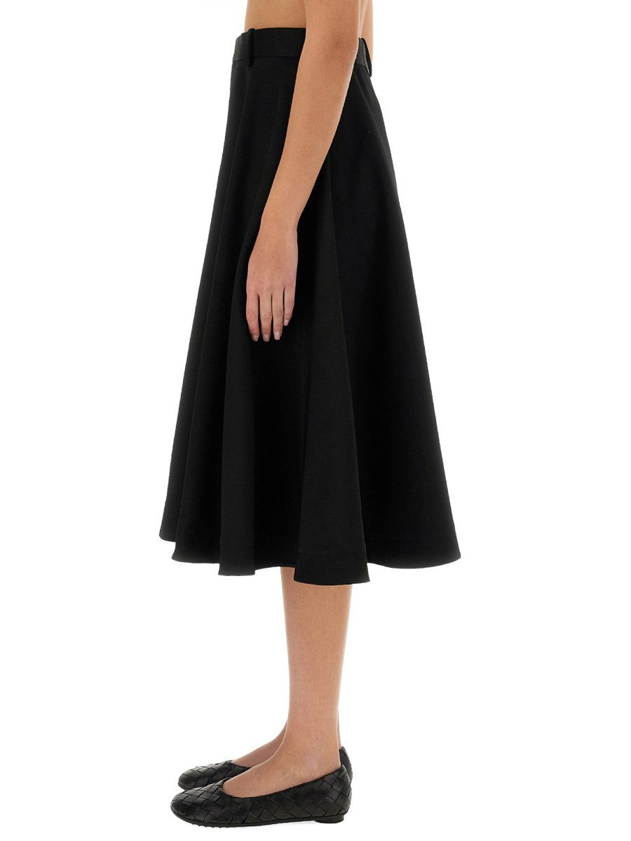 Bottega Veneta GRAIN DE POUDRE WOOL SKIRT