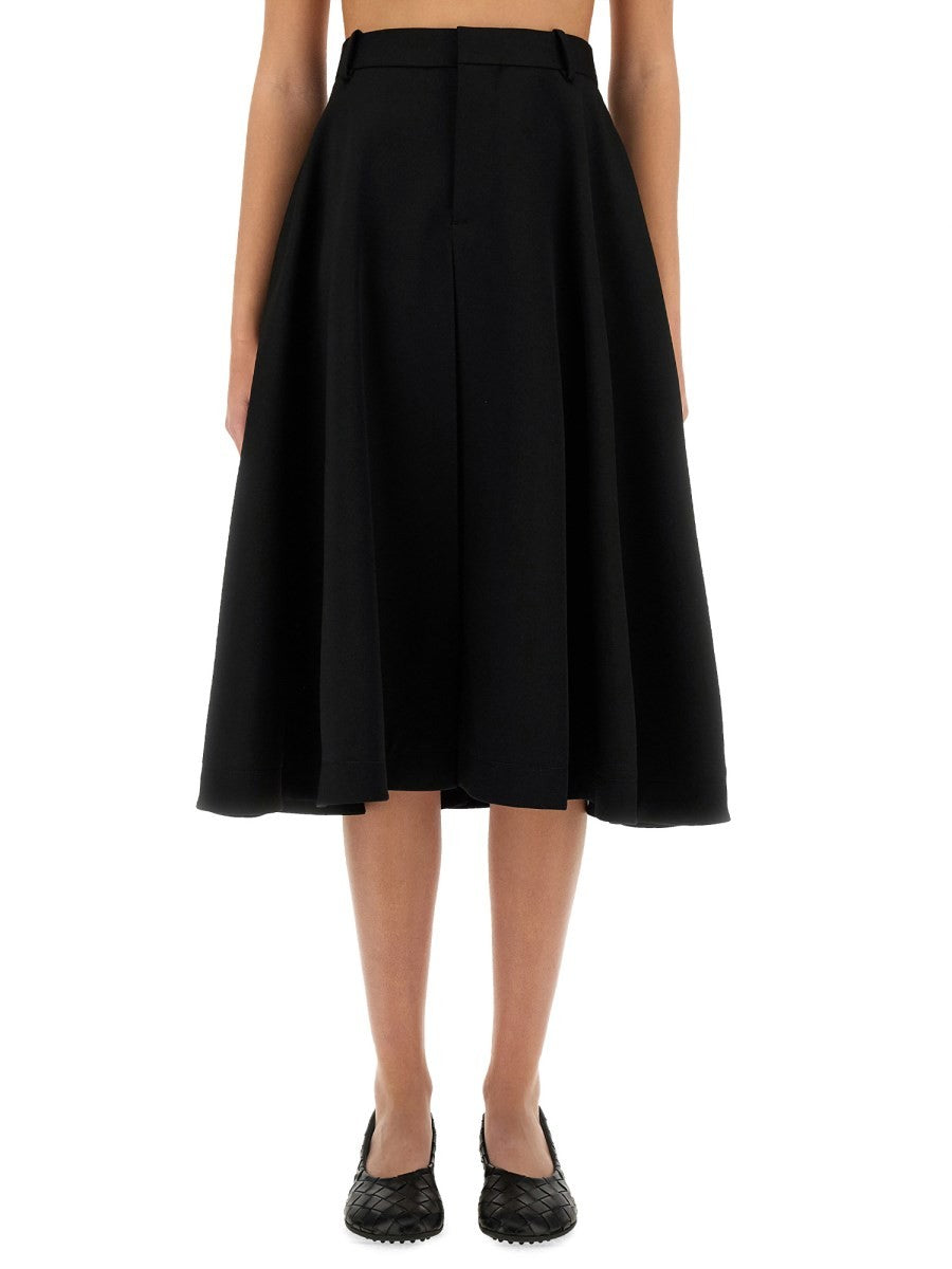 Bottega Veneta GRAIN DE POUDRE WOOL SKIRT