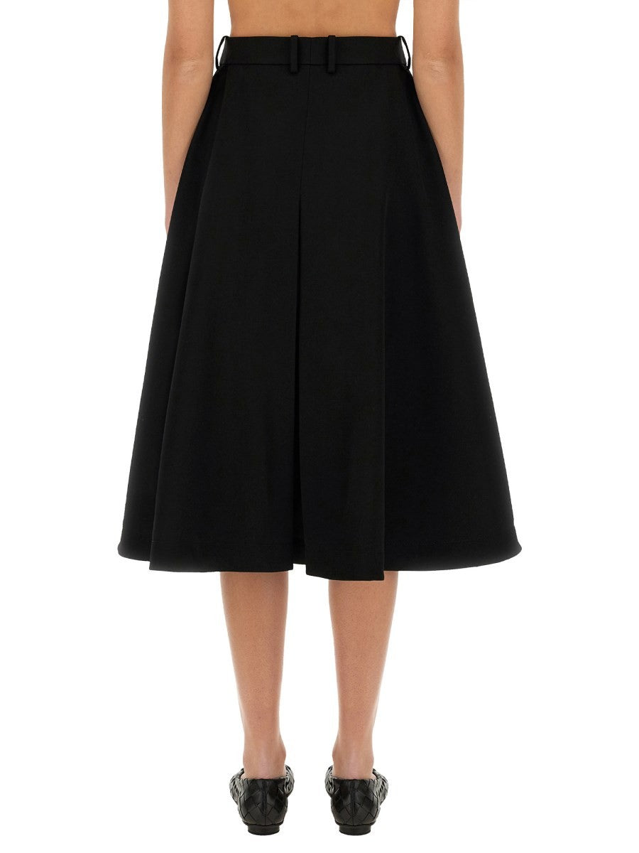 Bottega Veneta GRAIN DE POUDRE WOOL SKIRT